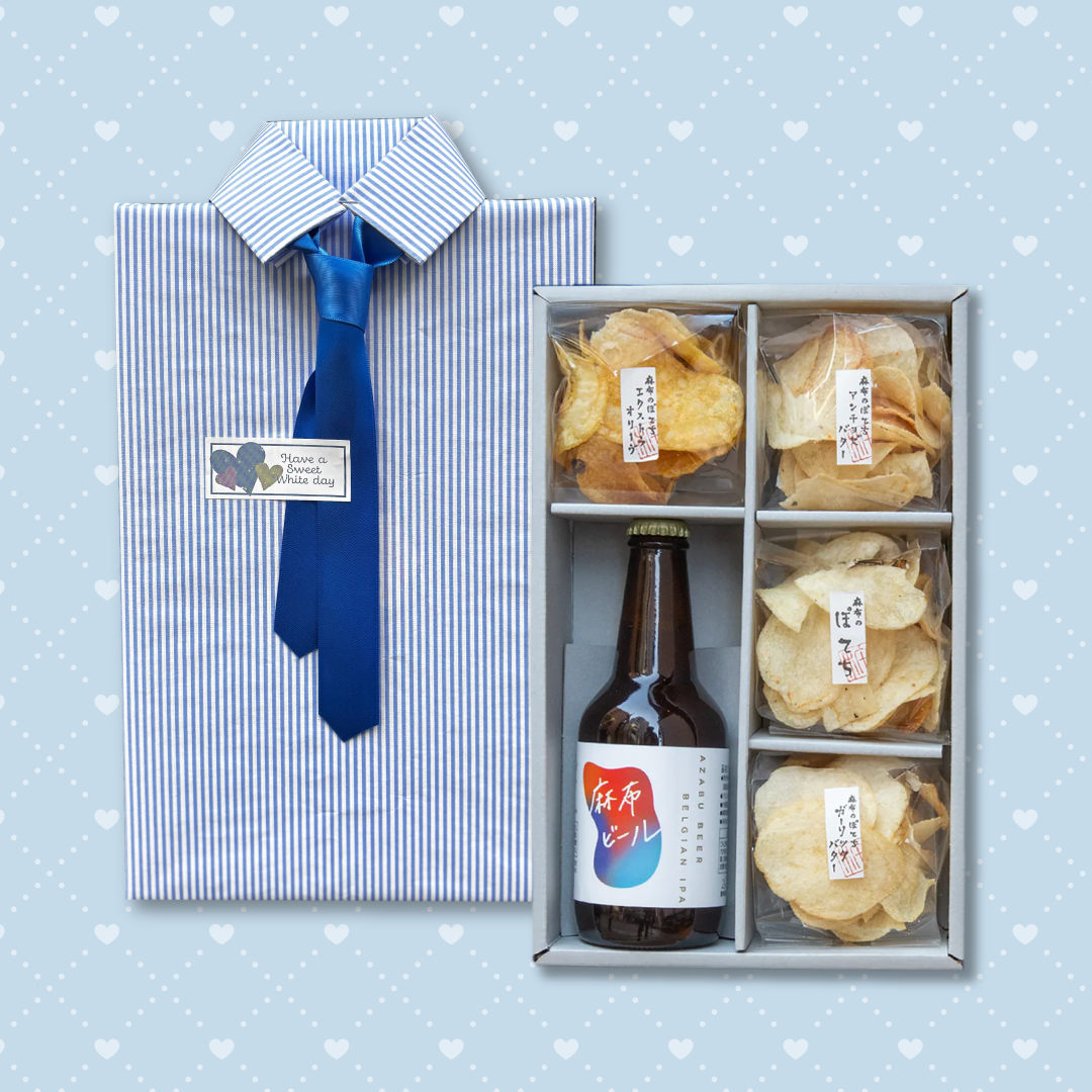 【数量限定】麻布ビール＋定番ぽてち4袋BLUEギフト